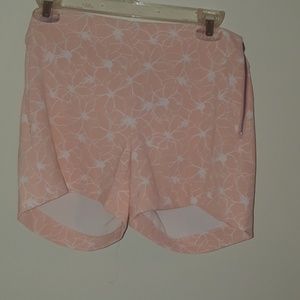 Formal Coral and White shorts